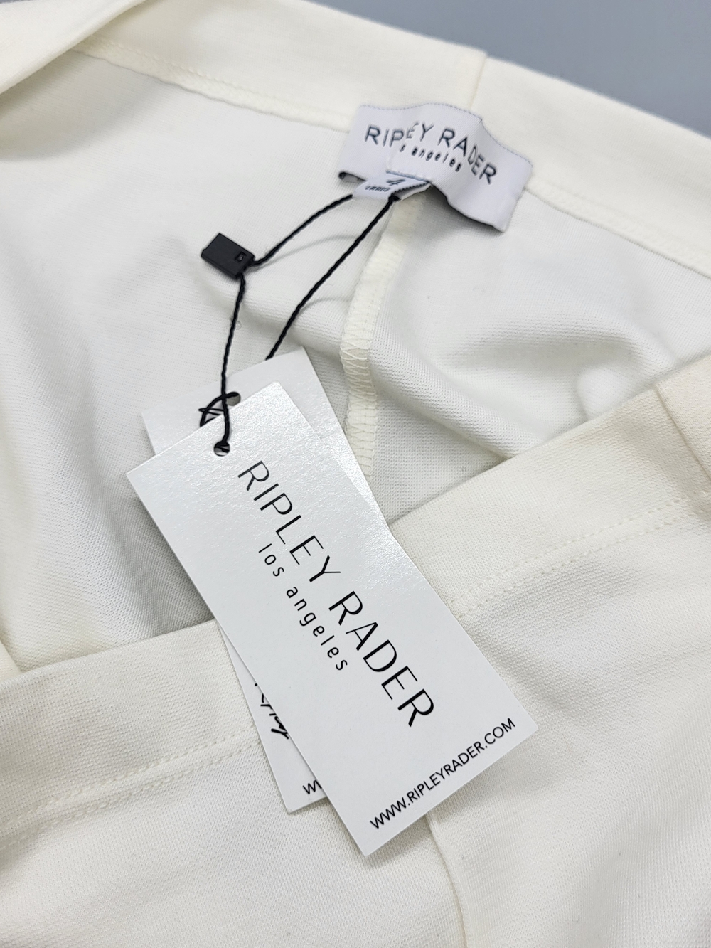 Ripley Rader Off-White Ponte Knit Long Wide Leg Pant - Picture 14 of 16
